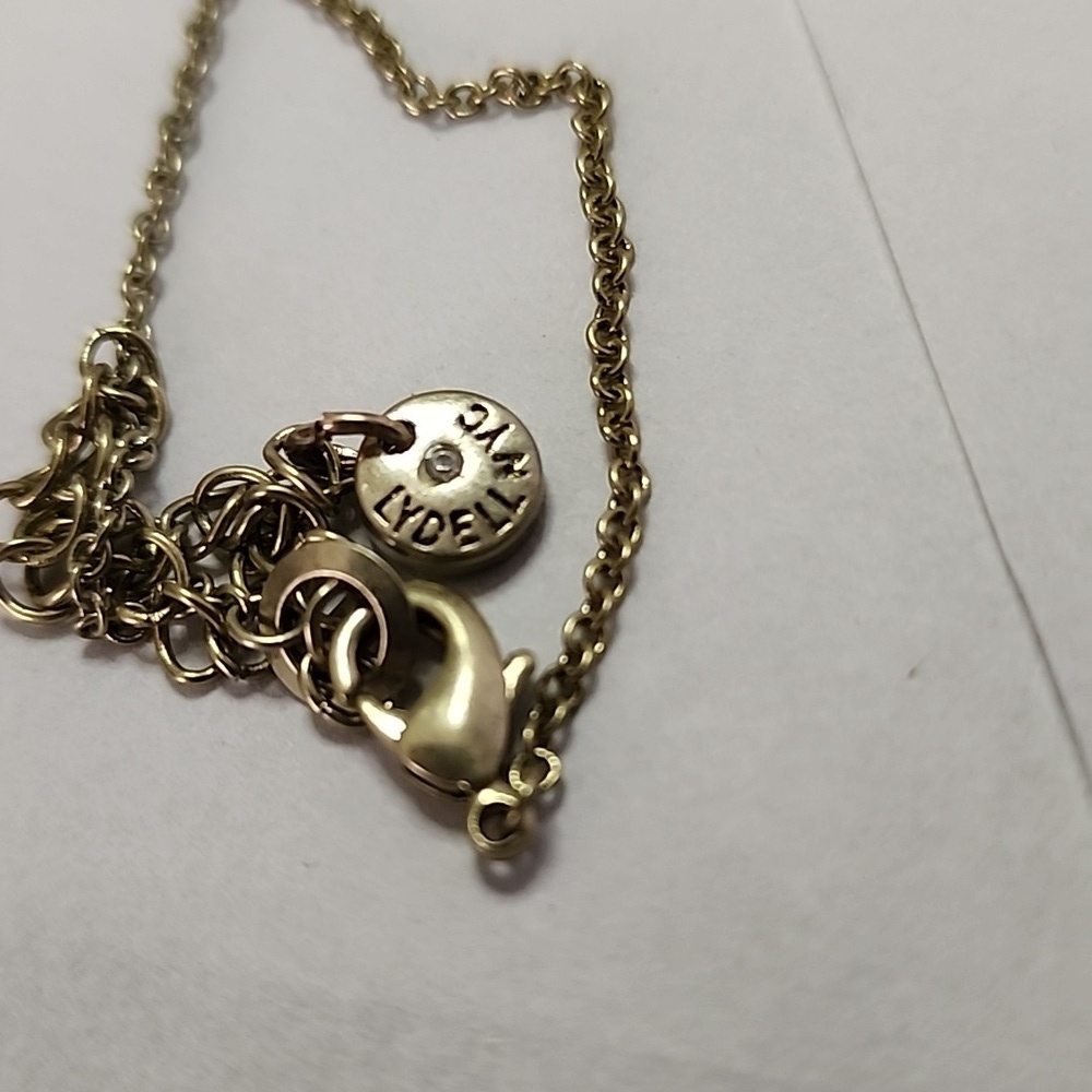 Lydell Vintage Bronze Tones Necklace Simulated Onyx - Picture 8 of 10